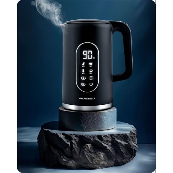 Elektrisk vattenkokare 1,7l Berdsen BD-712 svart och silver