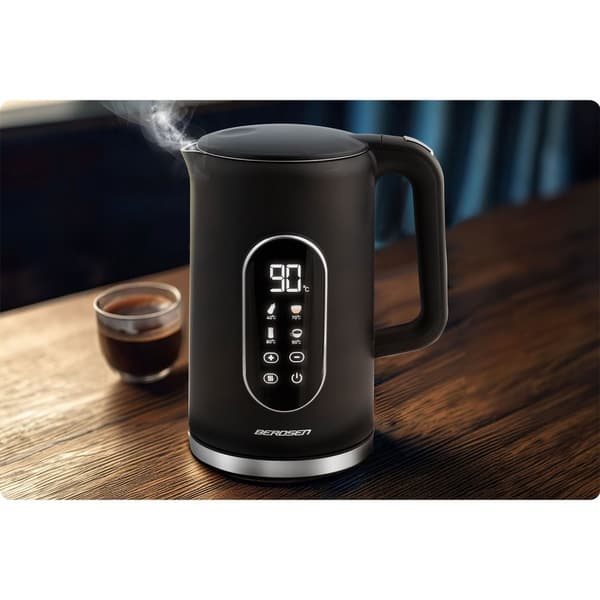 Elektrisk vattenkokare 1,7l Berdsen BD-712 svart och silver