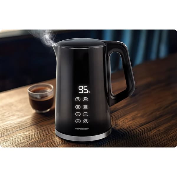 Elkedel 1,7l Berdsen BD-71 sort og sølv