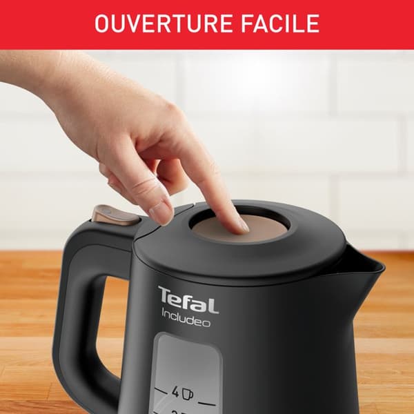 Bouilloire électrique INCLUDEO 1 L, Enkel och praktisk användning, Ergonomiskt handtag KI533811