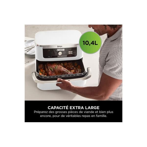 Fritös utan olja Ninja FlexDrawer AF500EUWH Vit