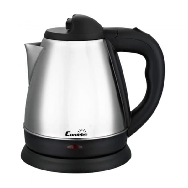 Vedenkeitin COMELEC D227990 1,2 L 1600W Valkoinen Musta Musta/Hopeinen Hopeinen Ruostumaton teräs 1200 W 1600 W 1 L