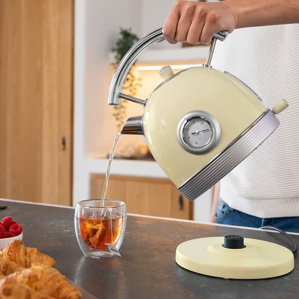 Vannkoker Cecotec Thermosense 420 Vintage Light 1,8 L 2200 W Gul Rustfritt stål