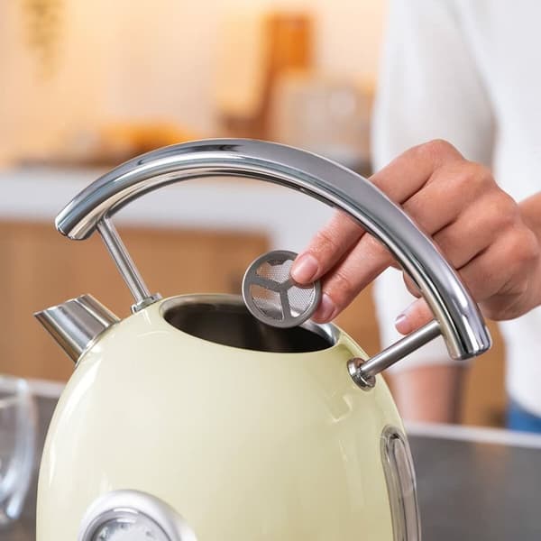 Vannkoker Cecotec Thermosense 420 Vintage Light 1,8 L 2200 W Gul Rustfritt stål