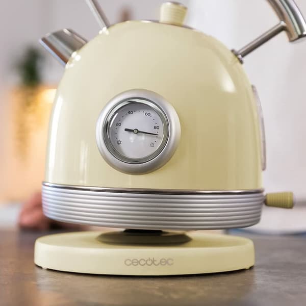 Vannkoker Cecotec Thermosense 420 Vintage Light 1,8 L 2200 W Gul Rustfritt stål