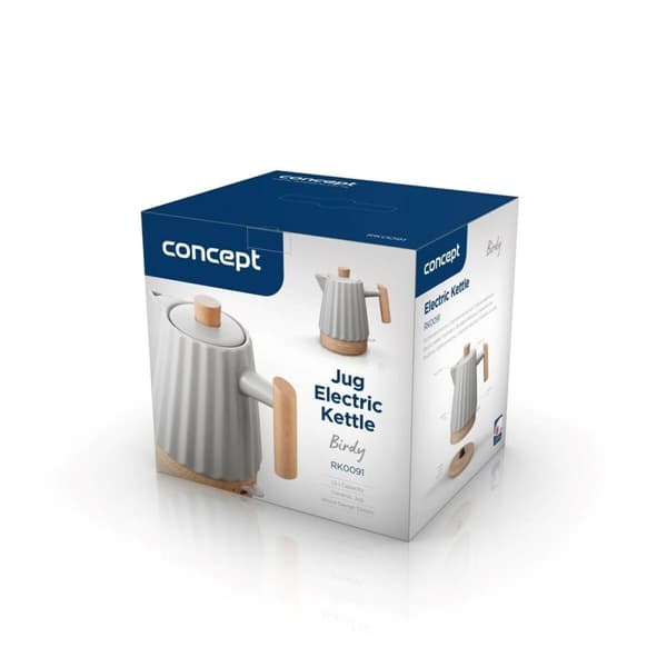 Vattenkokare Concept RK0091 Ljusgrå Keramisk 1500 W 1,5 L