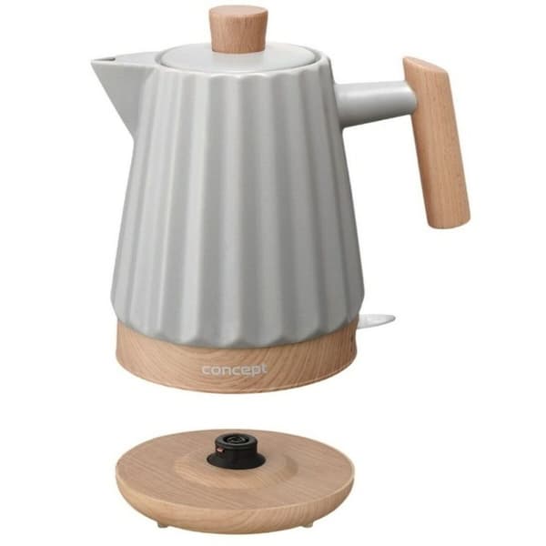 Vattenkokare Concept RK0091 Ljusgrå Keramisk 1500 W 1,5 L