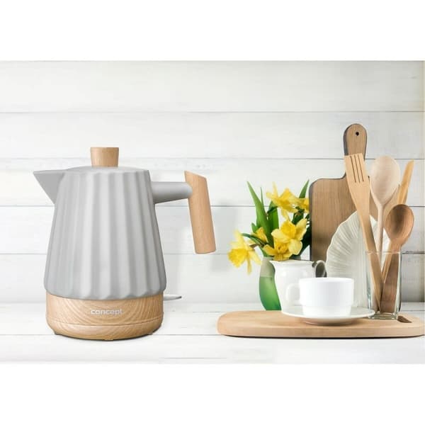 Kedel Concept RK0091 Lysegrå Keramisk 1500 W 1,5 L