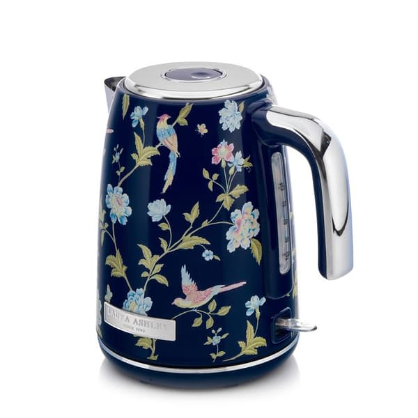 Trådl kettles - Laura Ashley - Marine Elveden - kapacitet 1,5L, kalkfilter, 2200W, automatisk avstängning