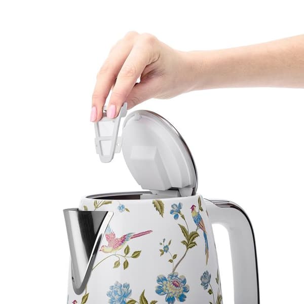 Trådl kettles - Laura Ashley - Marine Elveden - kapacitet 1,5L, kalkfilter, 2200W, automatisk avstängning