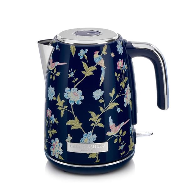 Trådl kettles - Laura Ashley - Marine Elveden - kapacitet 1,5L, kalkfilter, 2200W, automatisk avstängning