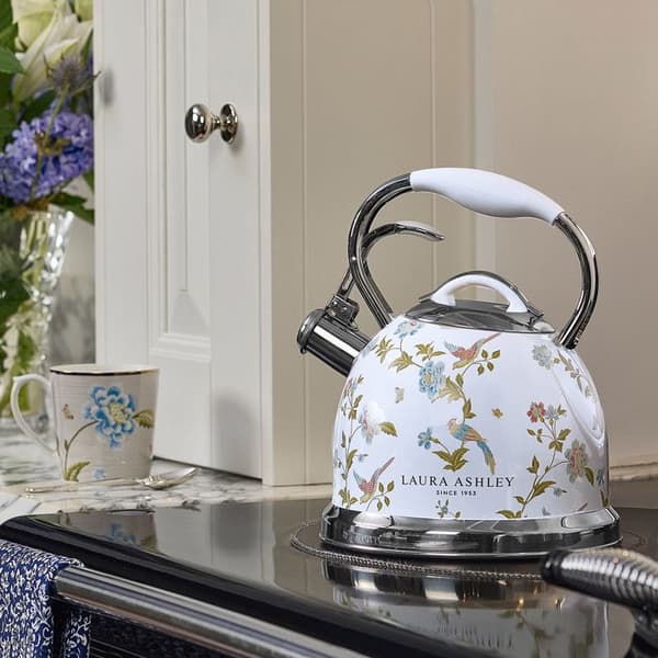 Vattentinnare i rostfritt stål - Laura Ashley - Elveden Vit - Kapacitet 3L, handtag med snabbkylning
