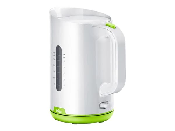 Braun Breakfast1 WK 1100 GR - Vattenkokare - 1.7 liter - 2.2 kW - vit/grön