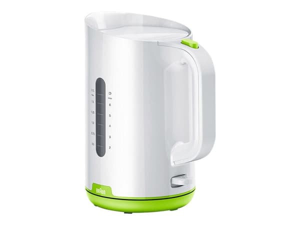 Braun Breakfast1 WK 1100 GR - Vattenkokare - 1.7 liter - 2.2 kW - vit/grön