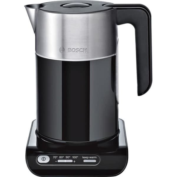 Styline elektrisk vattenkokare - BOSCH - TWK8613P - 1,5L - 2400W - Håll värmen - Anti-kalk - Svart