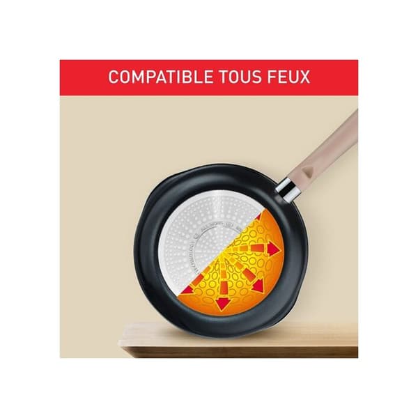 Poêle Tefal One Pick Pot Pan 22 cm + Lock G1662504 Svart