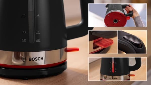 Bosch TWK4M223 vattenkokare 1,7 l 2400 W svart