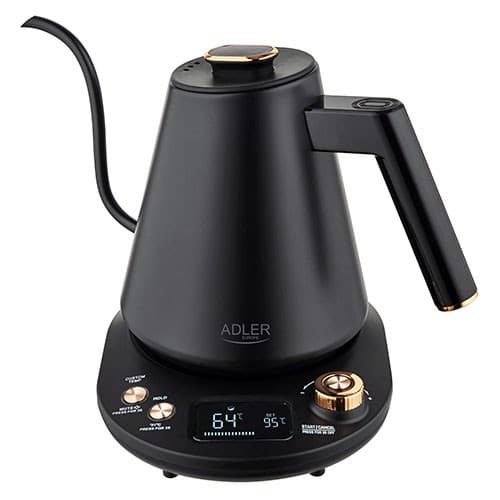 Adler AD 1349 Elkedel med lang tud 1,0L Sort