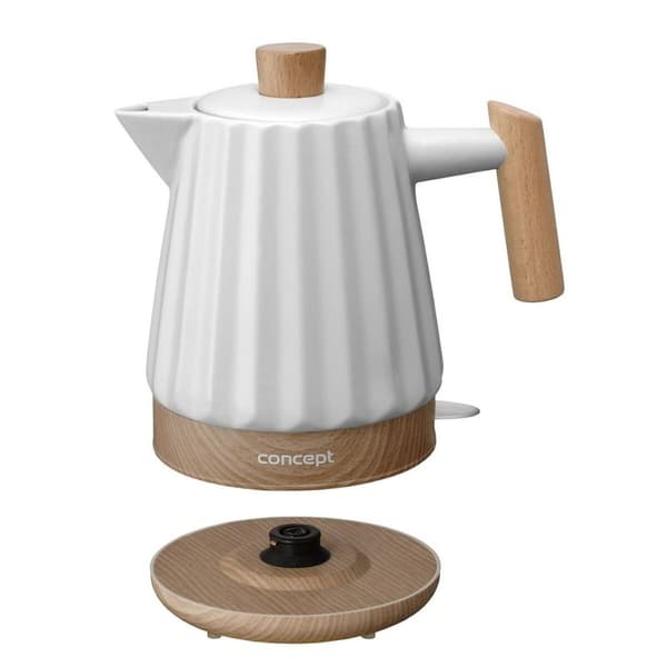 Vattenkokare Concept RK0090 Vit Keramisk 1500 W 1,5 L
