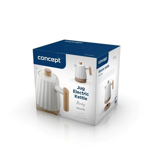 Vattenkokare Concept RK0090 Vit Keramisk 1500 W 1,5 L