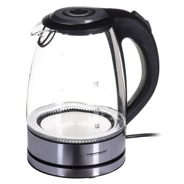 Kedel Esperanza EKK012 Sort Glas Plastik 2200 W 1,7 L