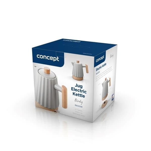 Vattenkokare Concept RK0091 Ljusgrå Keramisk 1500 W 1,5 L
