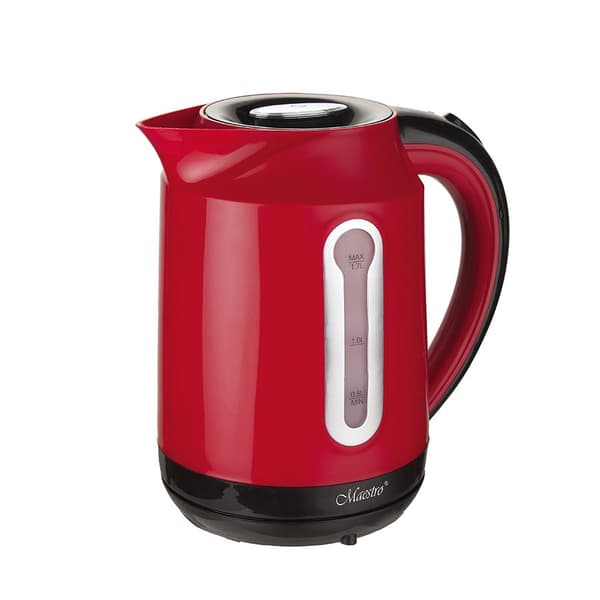 MAESTRO MR-041 (MR-041-RED) vattenkokare 1,7 L 2000 W Svart, Röd