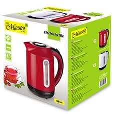 MAESTRO MR-041 (MR-041-RED) vattenkokare 1,7 L 2000 W Svart, Röd