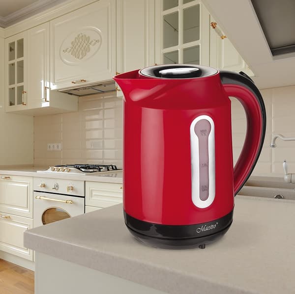 MAESTRO MR-041 (MR-041-RED) vattenkokare 1,7 L 2000 W Svart, Röd