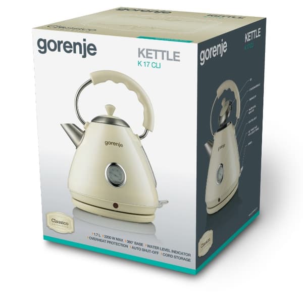 Gorenje K17CLI elkedel 1,7 L 2200 W Beige