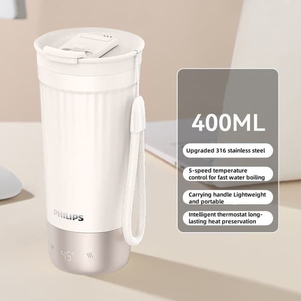 "Philips AWP2774 bærbar kedelflaske - 400 ml vakuumisoleret rejsetermokande