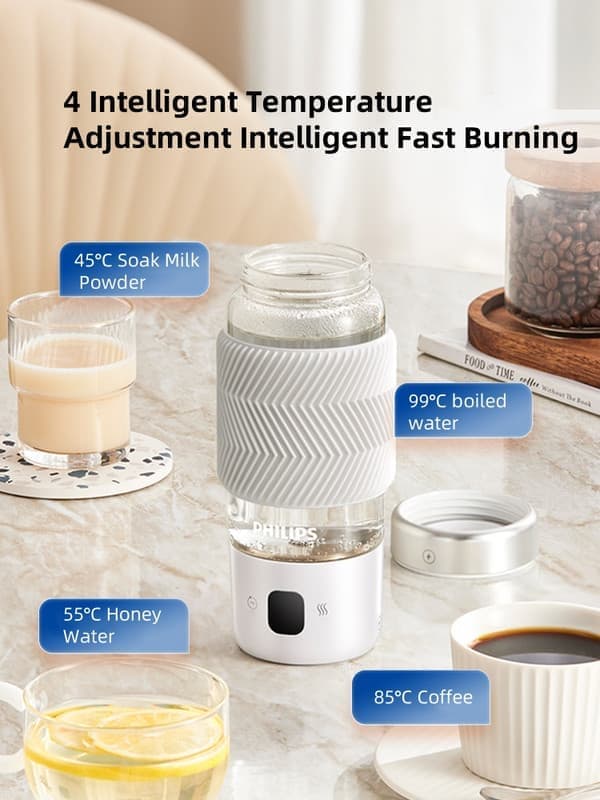 Philips AWP2776 kannettava vedenkeitinmuki -4000 ml matkatermospullo lämpötilan säädöllä
