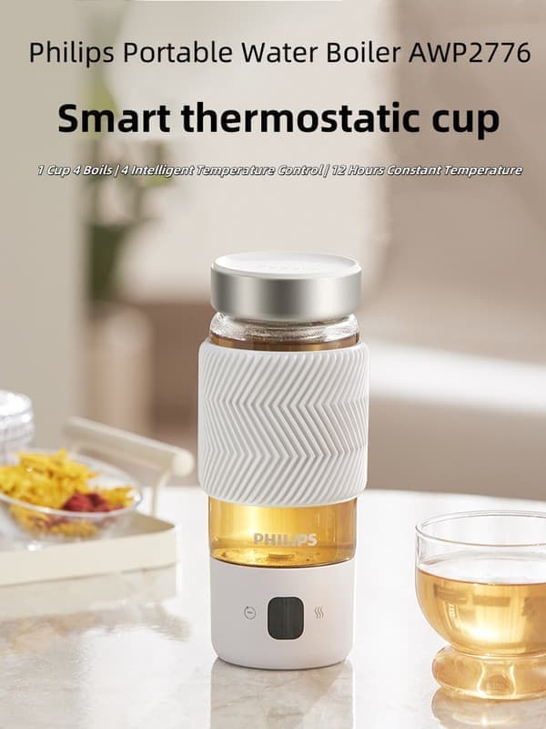 Philips AWP2776 kannettava vedenkeitinmuki -4000 ml matkatermospullo lämpötilan säädöllä