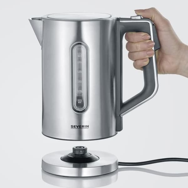 SEVERIN WK3418 vattenkokare - Rostfritt stål - 1,7 L - Justerbar temperatur - LCD-display
