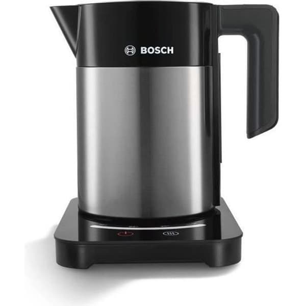 BOSCH TWK7203 programmerbar vattenkokare - Svart och rostfritt stål - 1,7L - 360° bas - Automatisk avstängning