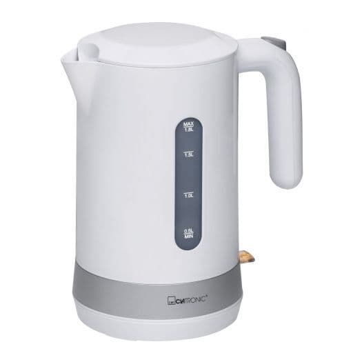 Clatronic WK 3452 trådlös elektronisk vattenkokare vit - Kapacitet 1,8L - 2200W - Antiavdunstningsskydd