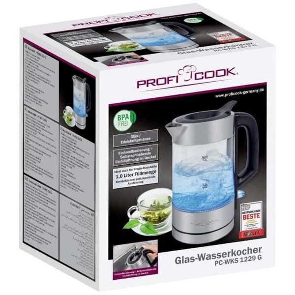Profi Cook PC-WKS 1229 G sladdlös vattenkokare i rostfritt stål