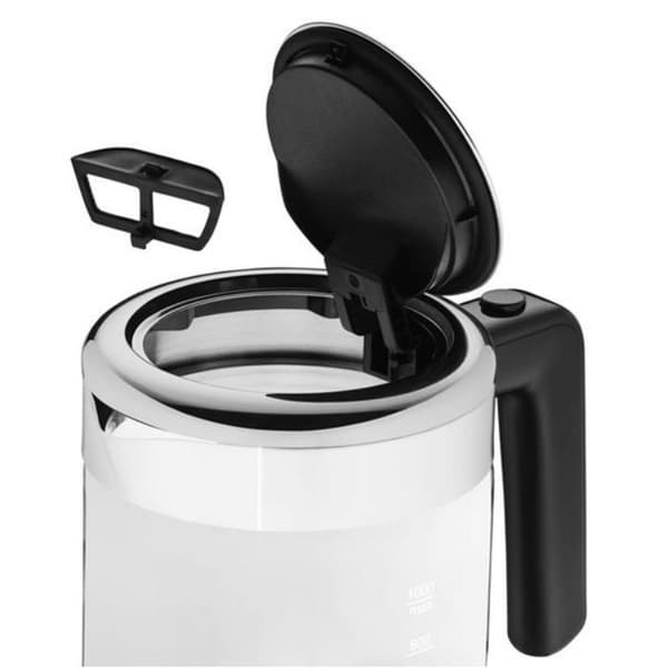 WMF KÜCHENminis Vattenkokare - Svart, Transparent - 1 L - 1900 W - Glas - Knappar - Anti-kalksystem