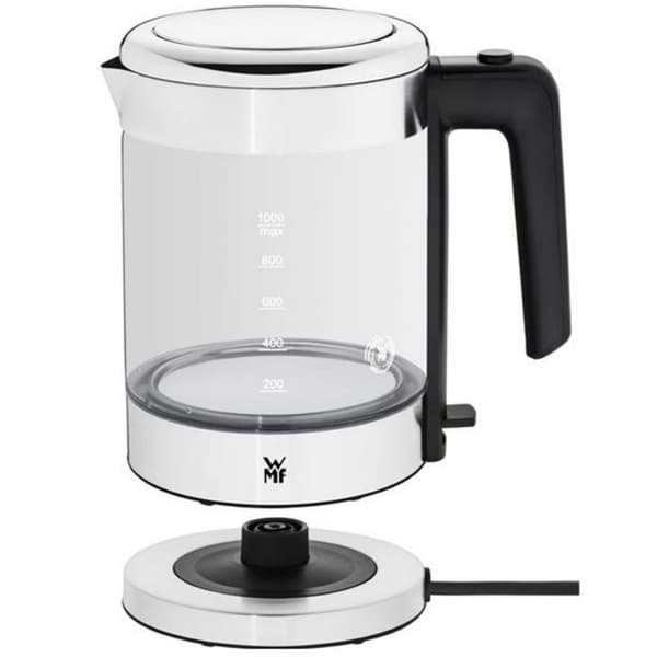 WMF KÜCHENminis Vattenkokare - Svart, Transparent - 1 L - 1900 W - Glas - Knappar - Anti-kalksystem