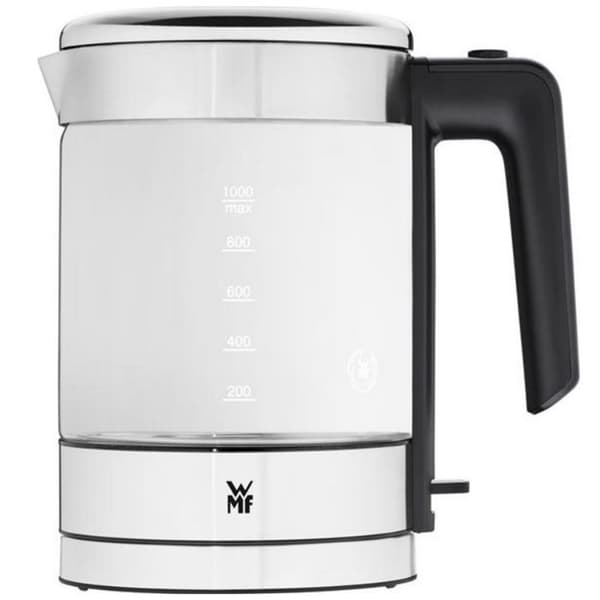 WMF KÜCHENminis Vattenkokare - Svart, Transparent - 1 L - 1900 W - Glas - Knappar - Anti-kalksystem