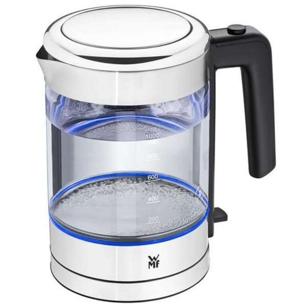 WMF KÜCHENminis Vattenkokare - Svart, Transparent - 1 L - 1900 W - Glas - Knappar - Anti-kalksystem