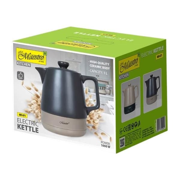 Elektrisk keramisk vattenkokare 1l Maestro MR-071 Svart 1000W svart