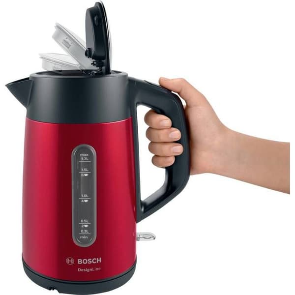 Bosch TWK4P434 vattenkokare - 1,7 L - Röd - 2400 W - Anti-kalk