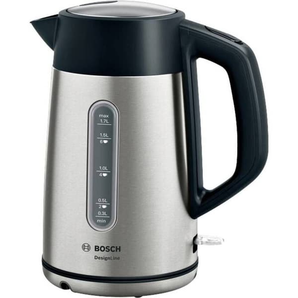 Vattenkokare - BOSCH - TWK4P440 - 1,7 L - 2400 W - Svart, Rostfritt stål