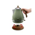 Miniatyrbild 5 av 5: Vattenkokare - Delonghi - Icona Vintage - 2000 W - 1,7 L - Olivgrönt och kanelhandtag