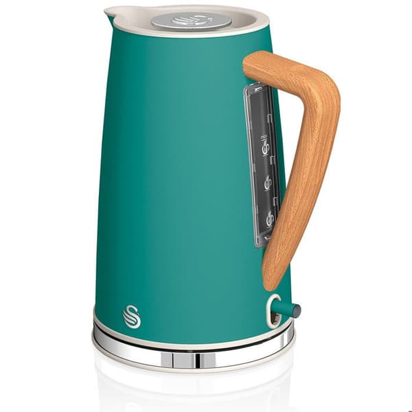 "Bouilloire elektrisk 1,7L Ultra Snabb Trådlös Modern Nordic Design SWAN SK14610GRENEU 2200W Grön 40883"