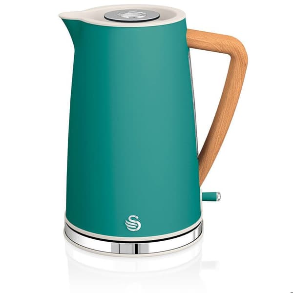 "Bouilloire elektrisk 1,7L Ultra Snabb Trådlös Modern Nordic Design SWAN SK14610GRENEU 2200W Grön 40883"