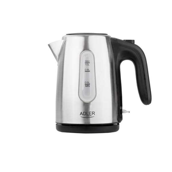 Elektrisk vattenkokare - ADLER - AD1273 - 1 liter - 1200 watt - Håll värmen - Anti-kalk - INOX