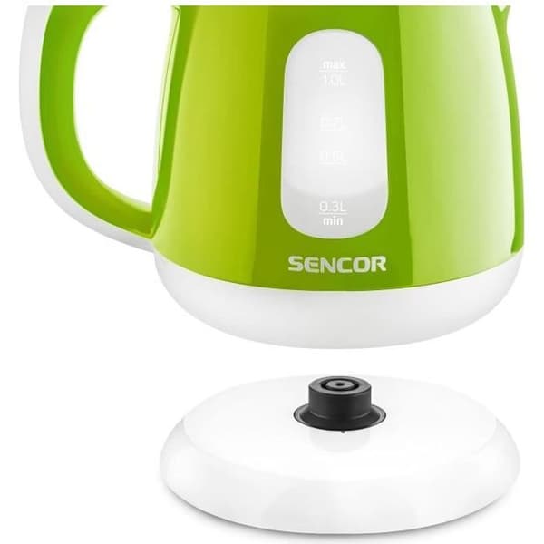 SENCOR SWK 1011GR vattenkokare - Grön och vit - 1L - 1,1 kWatt - 360° bas