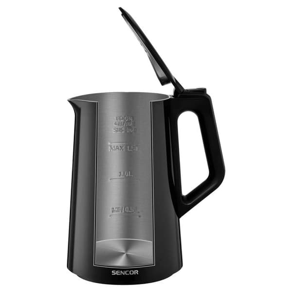 Sencor - SWK 0590BK - Vattenkokare med variabel temperatur med internt LED-ljus, 1,5 l kapacitet, 2200W, svart